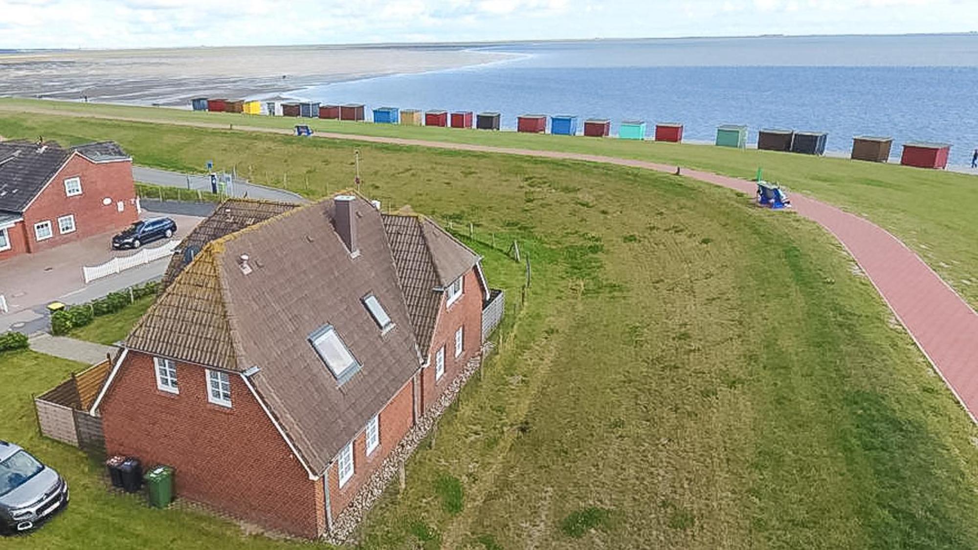 Direkt Am Deich - Ferienwohnung Oland Im Gaestehaus Am Badedeich Dagebüll المظهر الخارجي الصورة